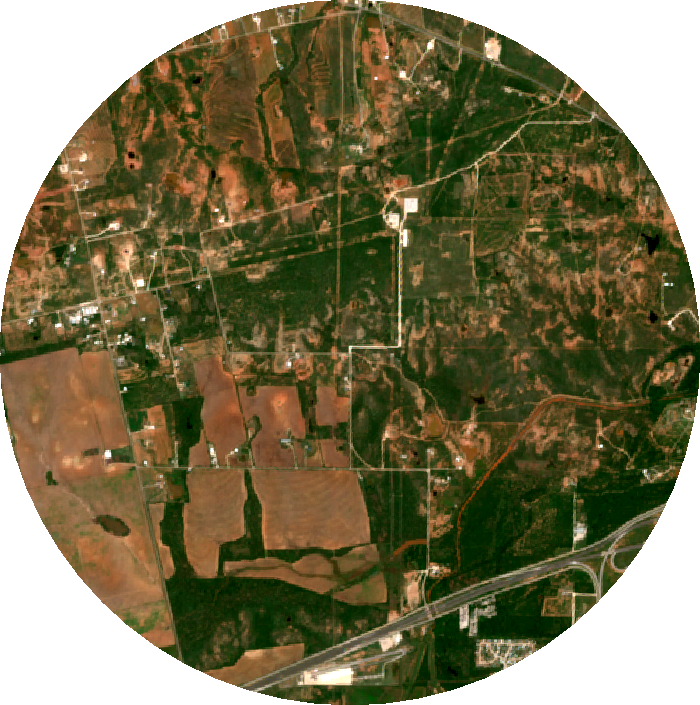 The same land in April 2024, before construction